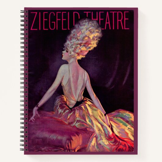 1927 Het Ziegfeld Theatre-programma omvat kunst Notitieboek (Voorkant)