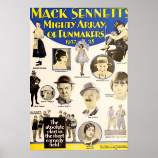 1927 Mack Sennett Studio comedians exposante adver Poster