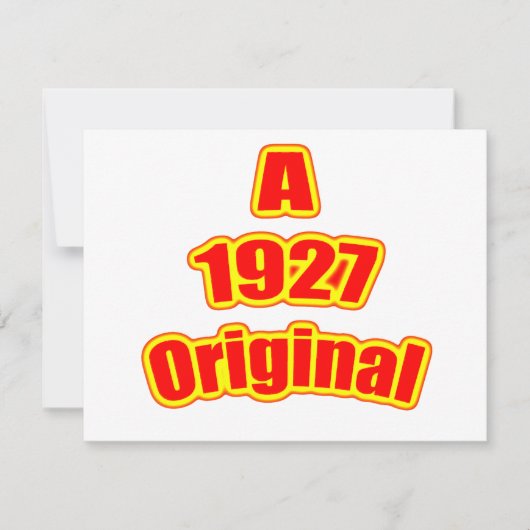 1927 Oorspronkelijk rood Kaart (Voorkant)