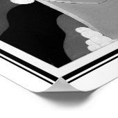 1928 Art Deco Mode Illustratie Poster (Hoek)