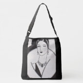1928 art deco vrouw crossbody tas (Achterkant)