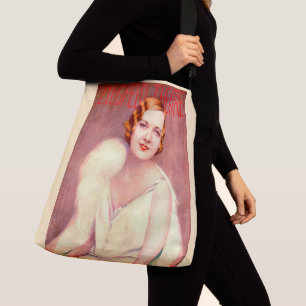 1928 Bedekking Ziegfeld-theaterprogramma Crossbody Tas
