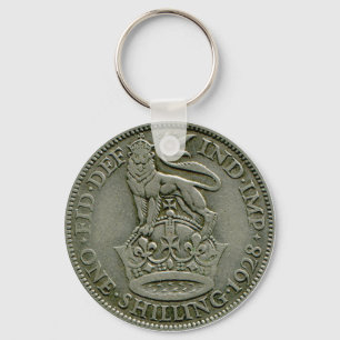 1928 Britse shilling keyring Sleutelhanger