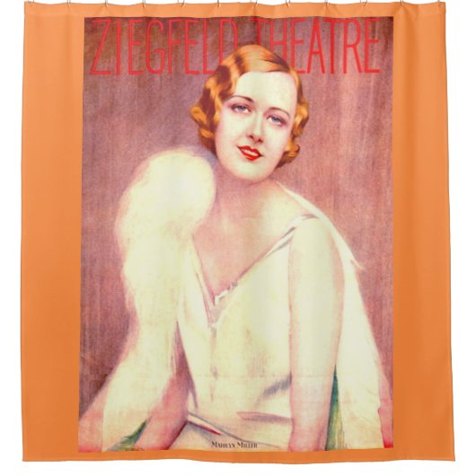 1928 Het Ziegfeld Theaterprogramma bestrijkt Maril Douchegordijn (Voorkant)
