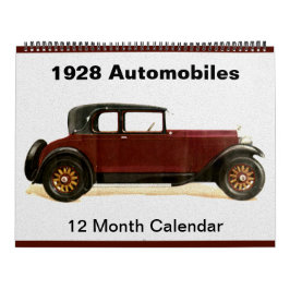 1928 Klassieke auto's Oude Antiek auto's  coupe Kalender