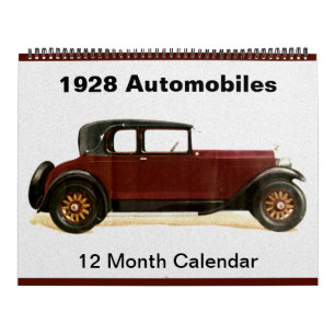 1928 Klassieke auto's Oude Antiek auto's  coupe Kalender