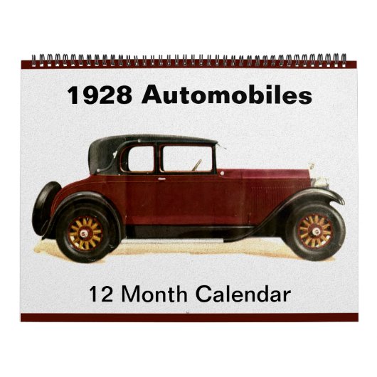 1928 Klassieke auto's Oude Antiek auto's  coupe Kalender (Hoes)