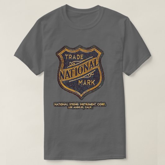  1928 Nationale Guitar Shield T-shirt (Design voorkant)