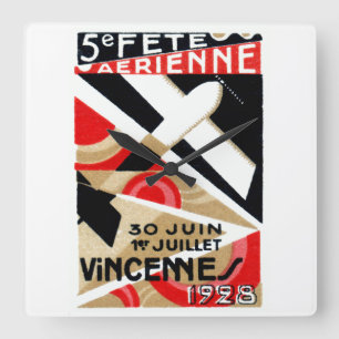 1928 Paris Air Show Vierkante Klok