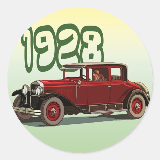 1928 RONDE STICKER (Voorkant)