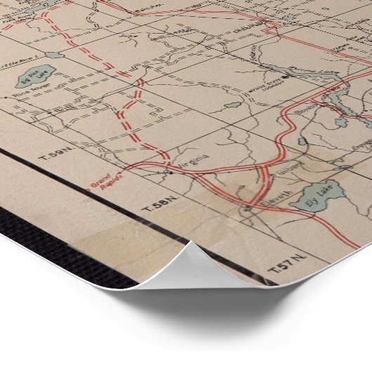 1928 Superior National Forest Map - BWCA Poster (Hoek)