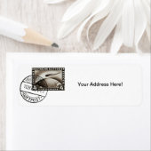 1928 Zeppelin Airmail Etiket (Insitu)