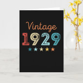  1929 100e verjaardag Retro Gift 100 jaar Kaart (Gele Bloem)