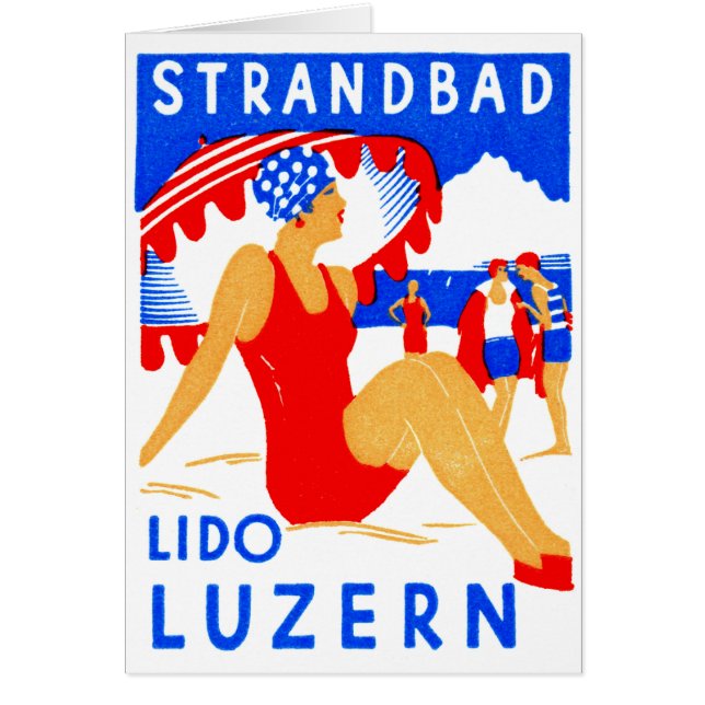1929 Art Deco Strandbad Lido Luzern (Voorkant)