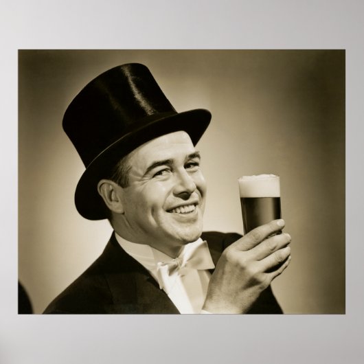 1929 Bier Drinker Poster (Voorkant)