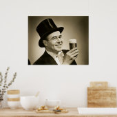 1929 Bier Drinker Poster (Keuken)