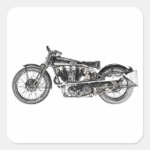 1929 Brough superieure motorfiets Vierkante Sticker (Voorkant)
