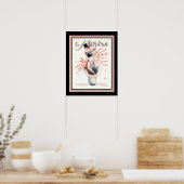1929 Le Sourire Art Deco Jazz Hoesje Poster (Keuken)