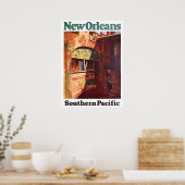 1929 New Orleans Southern Pacific Travel Poster (Keuken)