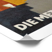 1929 SUISSE Zurich Metropolis Affiche de voyage (Coin)