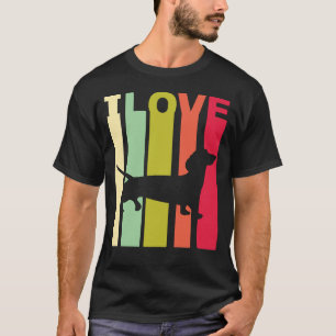 192 Ik hou van teckel noodlijdend Hondenliefhebbe T-shirt