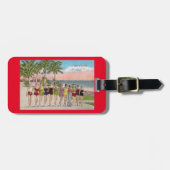 1930-40 MIAMI BRIEFKAART COOL KITSCH BAGAGELABEL (Voorkant horizontaal)