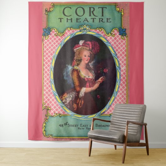 1930 Cort Theatre-afdekplaatje Wandkleed (In situ)