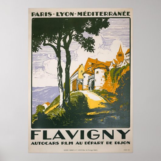  1930 Flavigny French Travel Poster (Voorkant)