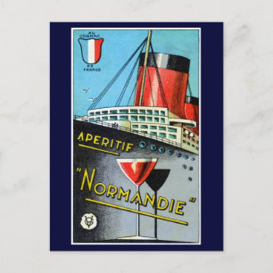 1930 Franse Apertif Normandie Briefkaart