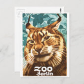 1930 Ludwig Hohlwein Berlijn Zoo Lynx Poster Briefkaart (Voorkant / Achterkant)