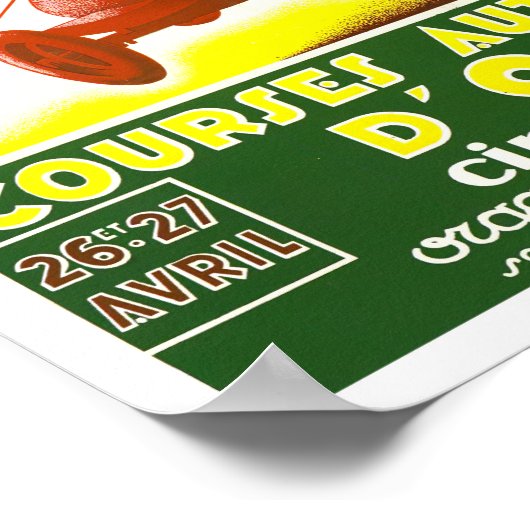 1930 race om de Grote Prijs van Orde Poster (Hoek)