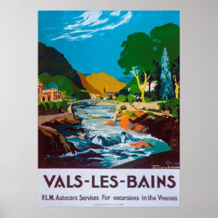 1930 Vals-les-Bains Frans reisposter Poster