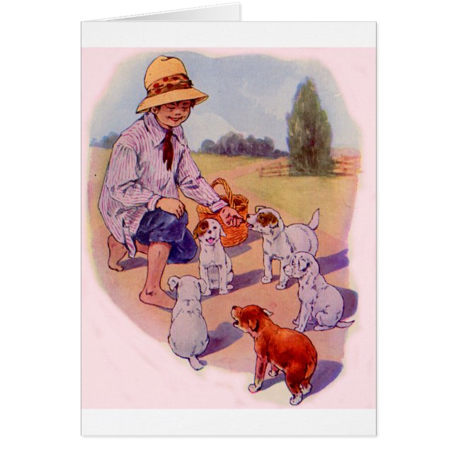 1930 voedende puppies (Voorkant)