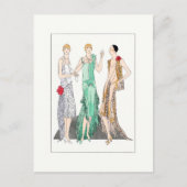 1930  vrouwen in 'Evening Gowns' Briefkaart (Voorkant)
