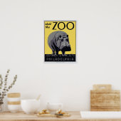 1930s "Bezoek de dierentuin"de affiche van de Vint Poster (Keuken)