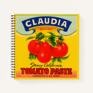 1930s Claudia tomato paste druk Notitieboek