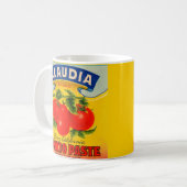 1930s Claudia tomato paste label Koffiemok (Voorkant links)