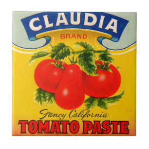 1930s Claudia tomato paste label Tegeltje