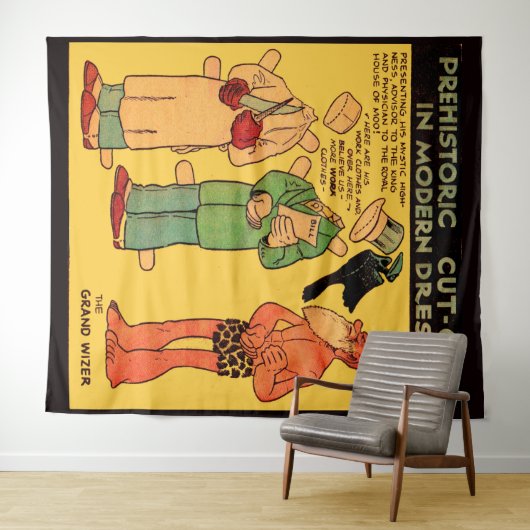 1930s de grot van de stripverhalen man Grote Toven Wandkleed (In Situ (horizontaal))