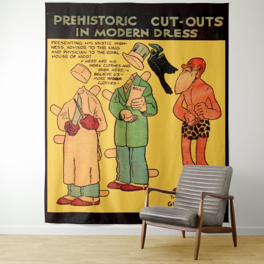 1930s de grot van de stripverhalen man Grote Toven Wandkleed (In situ)