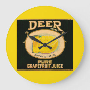 1930s Deer Brand Grapefruitsap Grote Klok