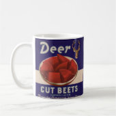 1930s Deer Cut Beets kan label geven Koffiemok (Links)