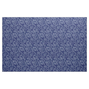 1930's  Denim Blue Floral Stof