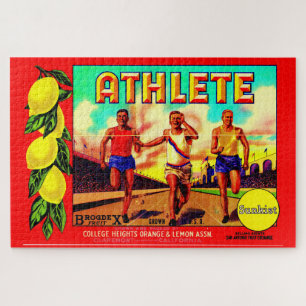1930s Etiket van atlete-vruchten Legpuzzel