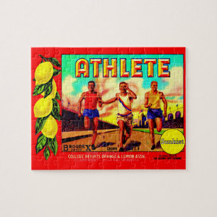 1930s Etiket van atlete-vruchten Legpuzzel