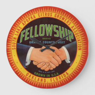 1930s Fellowship Oranje County Citrus label Grote Klok