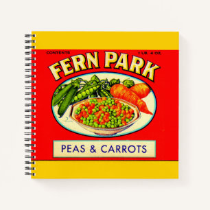 1930s Fern Park erwten en wortelt Notitieboek