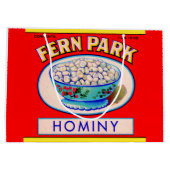 1930s Fern Park hominy grits label Groot Cadeauzakje (Achterkant)