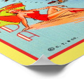 1930's Florida Beach Reizen Poster (Hoek)