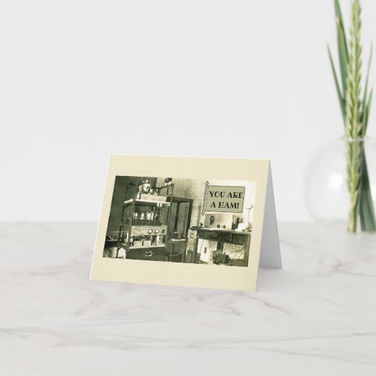 1930'S HAM RADIO OPERATOR SETUP AMATUER FOTOGRAPH KAART (Voorkant)